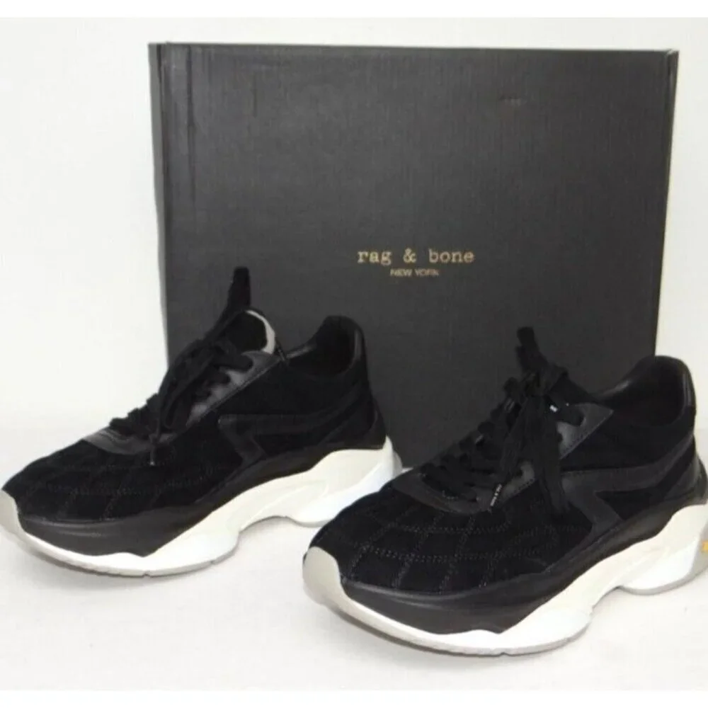 RAG & BONE Ortholite Legacy Runner Sneaker EU 37.5 US 7.5 Black